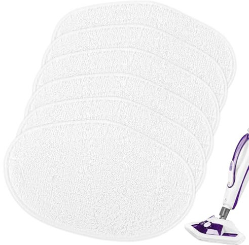 6 Paños Microfibra Lavables, Almohadillas para enchufes, Limpiador de mopas de Vapor para Polti Vaporetto SV400 SV440 SV420 Mop Smart 120 35 40 Hygiene Double Frescovapor PAEU0332