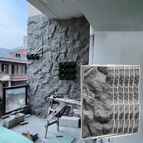 Kunststein Wandpaneele, 3D PU Dekorative Wandverkleidung für Wohnzimmer und Außenbereich, Innenwanddekorplatte,