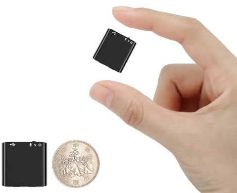 Mini Diktiergerät mit eingebautem Magnet, 16G Ultradünn nur 0,95cm, Sprachaktivierung & DSP-Rauschunterdrückung, One-Touch-Aufnahme, Tragbares Aufnahmegerät für Meetings, Interviews