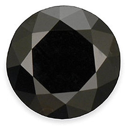 1 schwarzer Diamant Brillant 0,013 Karat / 1,4 mm - mit Wert-Expertise