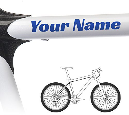 2 x Custom Name Bike Frame Stickers - Race Style
