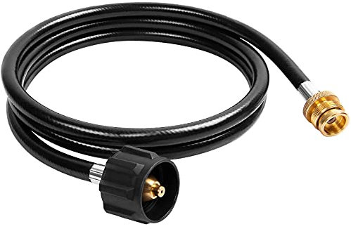 SHINESTAR Tubo adattatore propano da 1,8 m, compatibile con stufa Coleman, Weber Q Grill, riscaldatore Mr. Buddy e altro ancora, collega elettrodomestici portatili da 0,5 kg a serbatoi da 9,1 kg