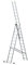 DRABEST Leiter PRO Serie Aluleiter 3-teilig Mehrzweckleiter 3x12 Stufen Leiter Multifunktionsleiter Kombileiter bis 150 kg Beslastbar - Arbeitshöhe 8,09 m - inkl. Eimerhaken