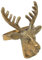 Accent Decor Serviettenringe Hirschkopf Messing im Jutebeutel 6er Set