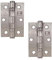 Excel XL964 Pair of 3 Grade 7 Door Hinges, Satin Nickel
