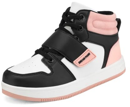DREAM PAIRS Baskets Montantes Garçon Fille, Chaussures de Basketball et Sport Enfant, Sneakers Hautes Confortables pour Activités et Jeu Quotidien