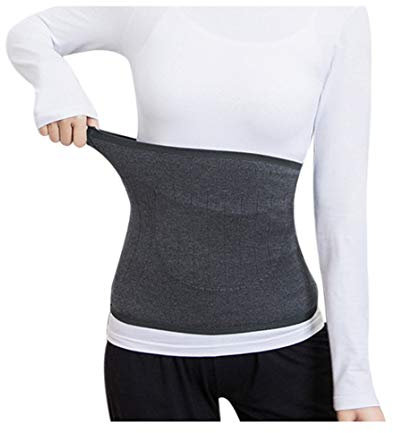 Afinder Winter Rückenwärmer mit Tasche(für Wärmekissen/Kirschkernkissen) Elastisch Nierenwärmer Dicken Wolle Nierengurt Sportbandage Bauchwärmer Wärmegürtel Leibwärmer Hüftwärmer Bauch Taille
