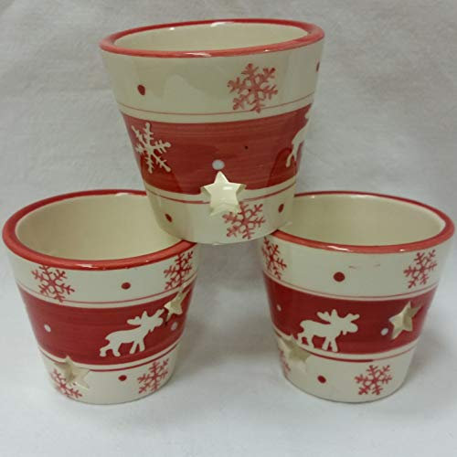 Osma Teelichthalter Stern Elch Teelicht Kerzenhalter Weihnachtsdeko 6,5 x 6cm 2er-Set