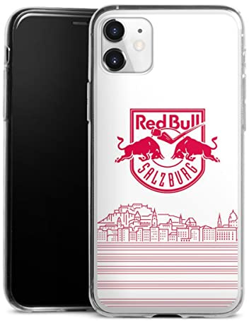 Slim Case kompatibel mit Apple iPhone 11 Silikon Handyhülle transparent Hülle extra dünn Eishockey Skyline EC Red Bull Salzburg