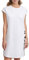 DKNY Women's Cap Sleeve Logo T-shirt Dress, White, S