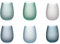 Villa d'Este Home Tivoli Shades of Blue Set 6 bicchieri acqua frosted in vetro 500 ml