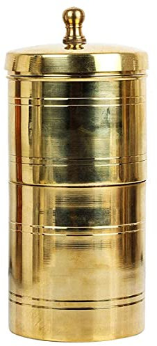 Traditional Filter Coffee Maker, Brass,South Indian Filter Coffee Maker/Coffee Drip Maker/Coffee Drip Maker 100Ml (1 to 2 cups Coffee)