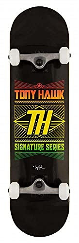 Tony Hawk Skateboards SS 180+, komplettes Skateboard, gestapelt, Logo, Schwarz, 20,3 cm breit