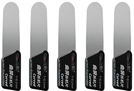 DASNTERED 5 unids curvada pantalla desensamblador palanca herramientas, teléfono móvil LCD pantalla apertura palanca herramientas, teléfono móvil LCD curvado reparación electrónica película desmontada