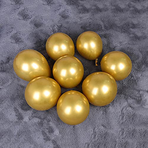 5 Zoll Klein Metallic Luftballons Golden, Mini Golden Chrom Helium ballons für Party Deko(Ø 12cm/100 Stück)