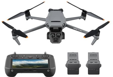 DJI Mavic 3 Pro Fly More Combo with DJI RC Pro (high-bright screen), 4/3 CMOS Hasselblad Camera, three Intelligent Flight Batteries, Charging Hub, ND Filters Set, and more, 4K Camera drone for adults