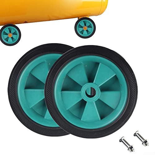 Lot de 2 Roues de Rechange pour Compresseur d'air, Roulettes pour Compresseurs d'air, 12,7 cm Roulettes Anti-chocs Antidérapantes Silencieuses pour Tondeuse à Gazon de Jardin