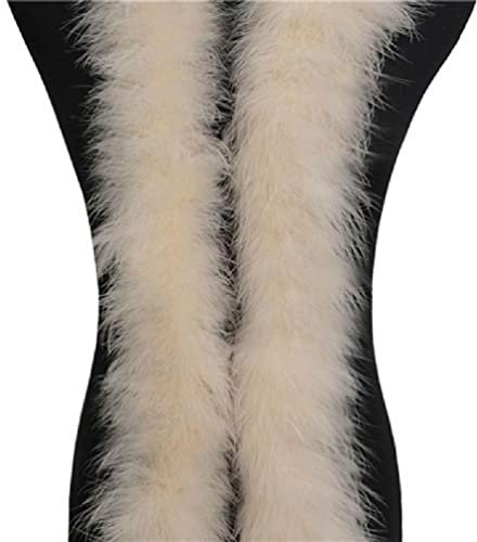 Frotox 2 Yards Marabu-Federn Boa Weihnachtsbaum Truthahnfedern Band Dress-Up Hochzeitskleid Schal DIY Crafts Marabu-Federn zum Basteln