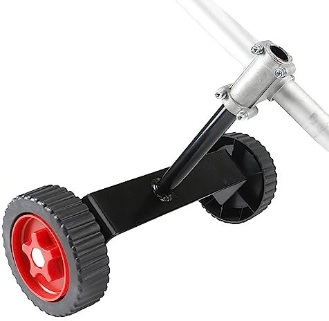 Firulab Ruota di Supporto per Tosaerba da 26 mm/28 mm, Ruote ausiliarie Regolabili Universale per Tagliaerba, Ruote Ausiliarie a Piedi Ruote Dritte per Tosaerba