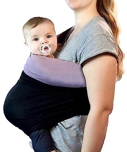 Mama's Bonding Comforter, Baby Wraps Carrier, Ring Sling, Ergonomische Babytrage, für Babytrage, Weiche, atmungsaktive, verstellbare Babytrage für 2 bis 36 Monate, 3-15 kg-orange (black)