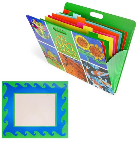 Belle Vous Organizer Mappe mit 9 Farbcodierten Fächern - Zieharmonika Mappe & Kunstportfolio - Tragbarer Mappe Organizer für Papier, Unterlagen & Kunstwerke