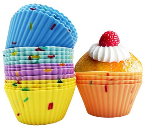 20 Moule Muffins, Moule Silicone Patisserie,Moule Cupcake, Moule Muffins Silicone