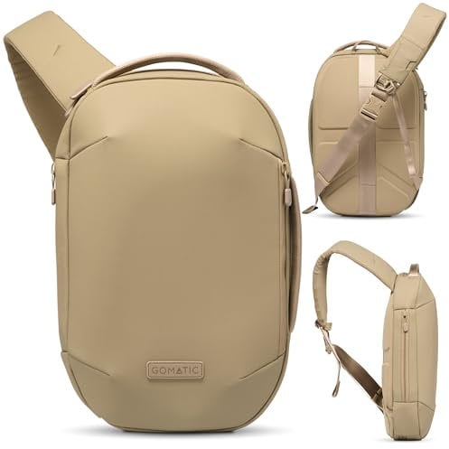 Gomatic Navigator RS Sling 10 L | Crossbody-Bag | Gürteltasche | Sling-Bag | Daypack | Tablet-Tasche | Umhängetasche für jeden Tag | Tagesrucksack wasserabweisend - Sand