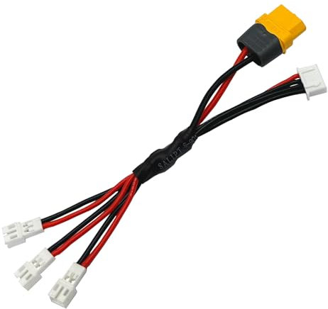 3X JST-PH2.0 zu XT60 Parallel Batterie Ladekabel 12cm für Mobula 6 7 Tinyhawk ② M6D D6PRO SCX24 RC Auto Batterien mit PH2.0 Stecker