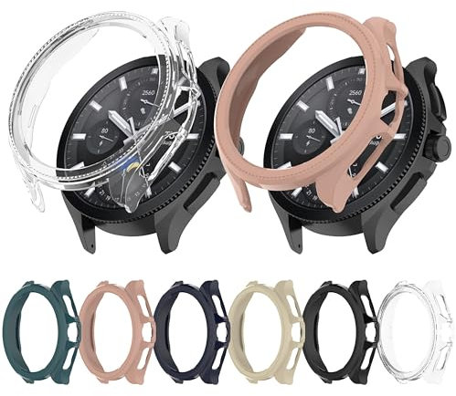 CZhkg 6 Pcs PC Cover Compatible for Xiaomi Mi Watch 2 Pro Case, Smartwatch Case PC Skins Pounch Durable Anti-Scratch Watch Bumper Cover Shell for Xiaomi Mi Watch 2 Pro Watch Accessories (color)