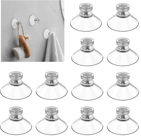 LANSKYLAN 24pcs Saugnäpfe mit Gewinde m4 saugfuss mit Gewinde Haftsauger Saugnäpfe Ø30mm mit Rändelmutter Extra Stark Transparente Saugnäpfe Glas Saugnapf schraubbar für Fenster, Auto, Dekoration
