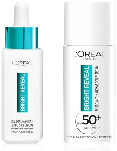 L'Oréal Paris Rutina Anti-manchas Bright Reveal Serum XL y Fluido SPF