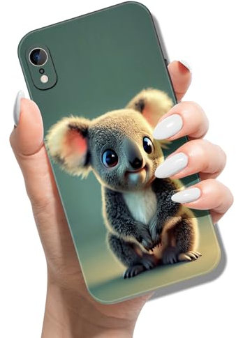 Phone Case for iPhone XR Silicone Case Slim Thin Soft TPU Cover with Cute Pattern Design Shockproof Protective Case for Girls Women - Koala Bear