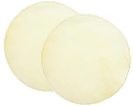 JEWEDECO Trommelfell Leder 2 Stück 35cm Durchmesser Ersatz für Schlagzeug und Percussion Langlebig Formstabil Waschbar Einfache Installation für Drummer und Musikliebhaber