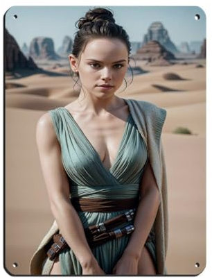 Britische Schauspielerinnen Daisy Ridley Poster, Blechschild, Vintage, Metall, Pub, Club, Café, Bar, Zuhause, Wandkunst, Dekoration, Poster, Retro, 30 x 40 cm