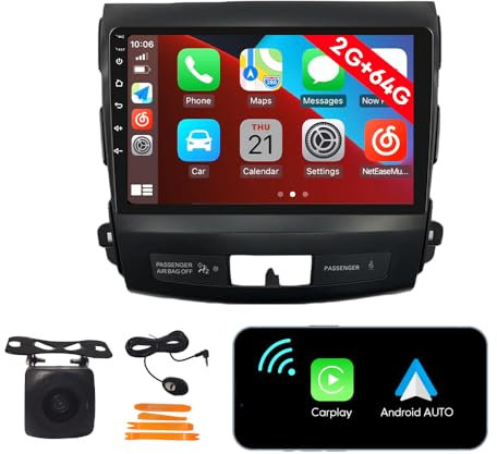 [2G 64G] Android Car Stereo FM Radio Carplay Android Auto 9 Touchscreen Headunit Media Player with Backup Kamera Für Mitsubishi Outlander 2005 2006 2007 2008 2009 2010 2011 2012