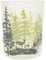 Dadeldo Living & Lifestyle Teelichthalter Windlicht Glas Forest 17x13cm Weiss-grün