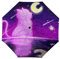 YBQLNP Regenschirm Sturmfest Katze Galaxie Automatik Taschenschirm Mit Schirmtasche Uv Faltbarer Regenschirm