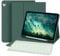 GKABXY Case with Keyboard for iPad Air 11 inch (M2/M3) 2024/2025, iPad Air 5th/4th Generation 10.9 With Pencil Holder, Soft TPU Back, 7 Colors Backlit Detachable Bluetooth Round Keyboard, Dark Green
