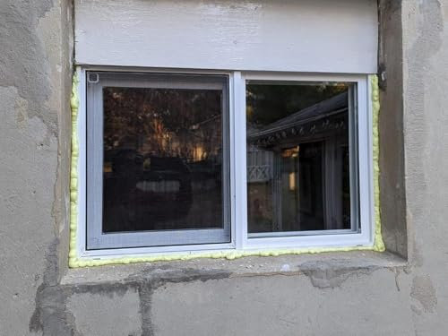 Horizontales Dachfenster für Keller, Badezimmer, Garagen und Küchendach, Belüftung, bündige Montage, Größe 111,8 x 30,5 cm, Weiß, Ersatzoption für Fenster