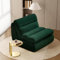 okwish Relaxsessel Schlafsofas mit Abnehmbare Rückenlehne und Sitzkissen,Lazy Polstersofa Indoor-Sitzkissen mit Bequeme, extra Dicke Polsterung für Schlafzimmer, Wohnzimmer,Grün