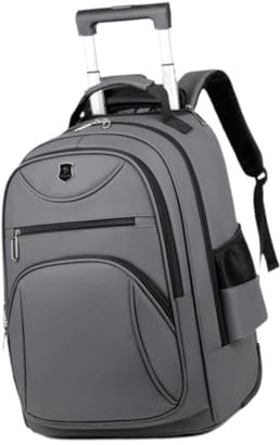 AsrMyjcx Rolling Laptop Briefcase,Trolley Business Cabin Bag for Camping, Women, Men,Adults Travel, Gray