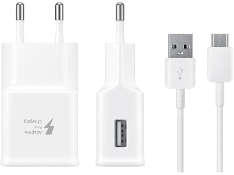 Chargeur Rapide USB C 15W, pour Samsung Galaxy S9 S8 S10 S10+ S20 S20 S21 S22 S23 FE A04S A14 A13 A12 A22 A23 A33 A34 A51 A52 A53 A54, Chargeur Rapide de Remplacement d'origine + câble Type-C de 1 m
