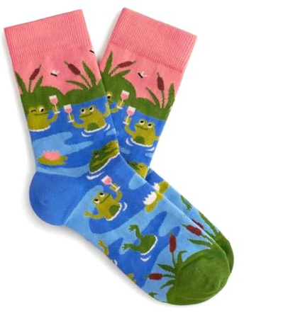 Dodo socks - Lustige Bunte Socken aus Baumwolle – Unisex für Damen, Herren – Große Auswahl an Funny Motiven – Premium Qualität (39-41, Frogs Love)