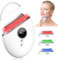 Aolawco EMS Gua Sha, Smart Gesichtsmassagegerät, Gua Sha Elektrisch mit Vibration & Wärme, 5 Vibrationsmodi, EMS Face Lifting Gerät mit Rotlicht, Blau, Grün für Gesicht Anti Falten Anti Aging