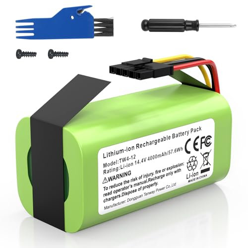 ASUNCELL 4Ah Battery for Eufy L60/ L60 SES L50/ L50 SES L60 Hybrid Series Robot Vacuum Cleaner, Li-ion Battery for IRobot Roomba Combo Essential/Y0112/Y0110, Conga 7490, Xiaomi Mop 2 Lite N011-4S1P
