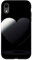Nero su cuore nero Custodia per iPhone XR