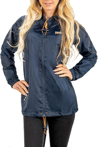 Geographical Norway Damen Outdoor Jacke Winddicht & Atmungsaktiv | Leichter Windbreaker mit Kapuze, ideal für wechselhaftes Wetter, unterwegs, Freizeit und Outdoor