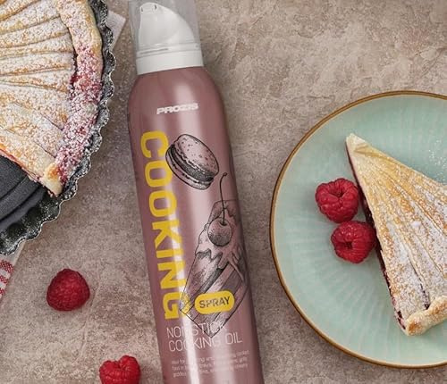 Prozìs Cooking Spray - Olio da cucina antiaderente 200 ml- spray antiaderente ideale per torte, dolci e salati - per oliare stampi, padelle ecc - uso professionale
