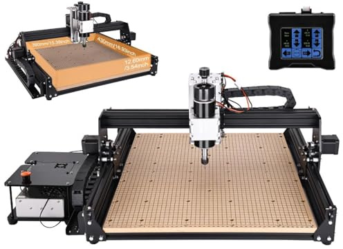 CNC Router Machine for Precision Metal and Wood Carving, Engraving, Cutting - Ideal for Woodworking, Plastic, Acrylic Projects with Included Controller