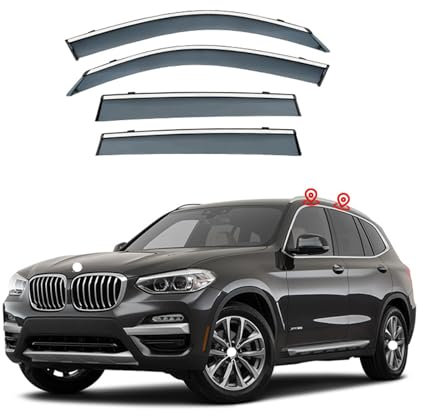 yinjieEUR Windabweiser für BMW X3 G01 2018 2019 2020 2021 2022 2023 2024,Seitenfenster Regenabweiser Sonnenschutz und Windschutz,Auto Fensterabweiser Set Wind- und Regenschutz,Auto Zubehör
